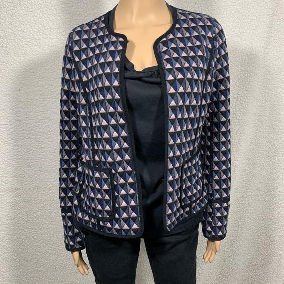 Anthropologie Hei Hei Vala Quilted Boxy Blazer Jacket Womens S Academia - Picture 1 of 8
